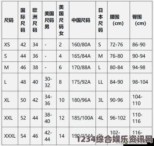 全面解析国产尺码与欧洲尺码的差异及对照表